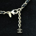 Collier CHANEL chaine entrelacée de cuir