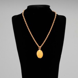 collier MARGUERITE de VALOIS cabochon jaune