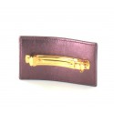 barrette CHANEL cuir violet