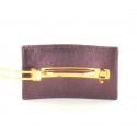 barrette CHANEL cuir violet