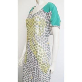 Robe TSUMORI CHISATO vert et jaune