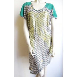 Robe TSUMORI CHISATO imprimé vert et jaune