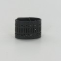 SERGIO ROSSI cuff black leather