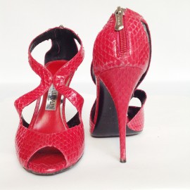 Escarpins LANVIN en python rose