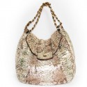 Sac python doré argenté ZAGLIANI