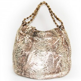 Sac python doré argenté ZAGLIANI