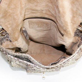 Sac python doré argenté ZAGLIANI