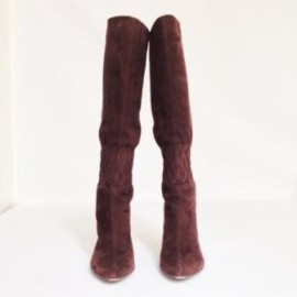 Bottes SERGIO ROSSI T 39.5 Daim marron