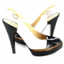 YVES SAINT LAURENT shoes in two-tone leather T 37.5