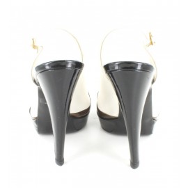 YVES SAINT LAURENT shoes in two-tone leather T 37.5