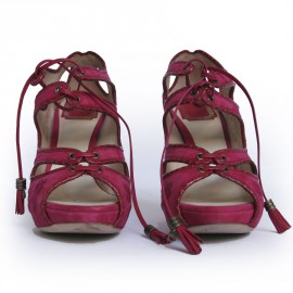 Sandales DIOR T 37.5 veau fushia