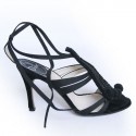 Sandales du soir DIOR  t 37.5 en satin de soie noire