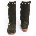 Bottes CELINE en veau velours marron T 36