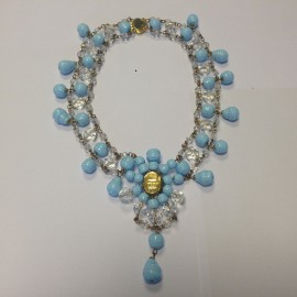 Sky blue MARGUERITE DE VALOIS necklace