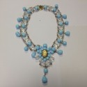 Collier MARGUERITE DE VALOIS bleu ciel