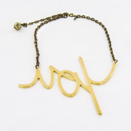 LANVIN Collector 'YOU' necklace in gilded metal with 18 carat gold