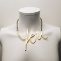 LANVIN Collector 'YOU' necklace in gilded metal with 18 carat gold