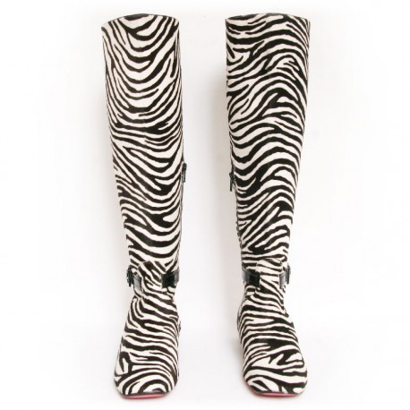 Bottes VALENTINO T 4.5 façon zebre