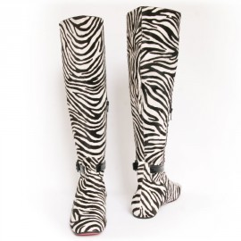 Bottes CHRISTIAN LOUBOUTIN T 40.5 façon zebre