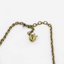 LANVIN iconic 'Kiss' necklace in gilt metal