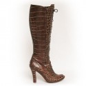 Bottes CELINE T 39  cuir façon croco