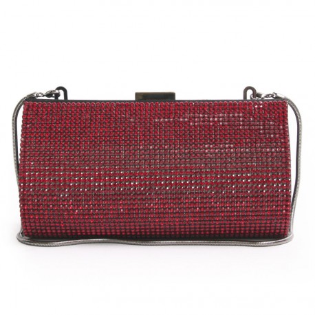 Minaudière en cristal mesh rubis SWAROVSKI