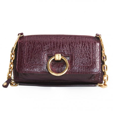 Sac pochette JIMMY CHOO lie de vin