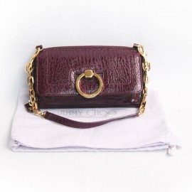 Sac pochette JIMMY CHOO lie de vin