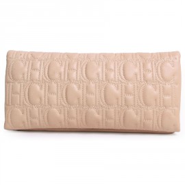 Pochette CAROLINA FERRERA cuir beige matelassé