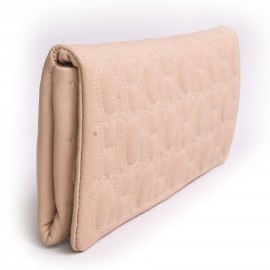 Pochette CAROLINA FERRERA cuir beige matelassé