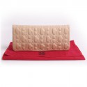 Pochette CAROLINA FERRERA cuir beige matelassé