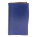 Couverture d'agenda HERMES en cuir box bleu