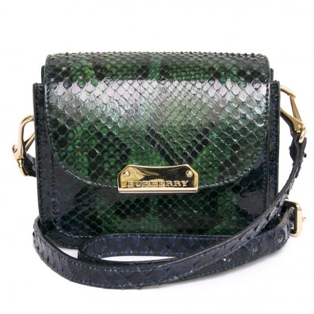 Sac BURBERRY en python dégradé de vert