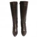 Bottes HERMES T 37  cuir d'agneau marron