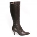 Bottes HERMES T 37  cuir d'agneau marron