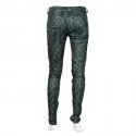 Pantalon Jean's BALMAIN cuir façon python vert dégradé T38