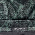 Pantalon Jean's BALMAIN cuir façon python vert dégradé T38