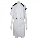 Robe CHANEL T 38 tweed blanche et noire