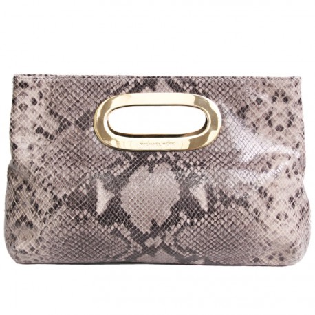 Pochette MICHAEL KORS en python gris