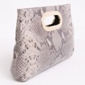 Pochette MICHAEL KORS en python gris