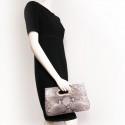 Pochette MICHAEL KORS en python gris