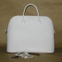 Big bag white epsom leather HERMES bolide