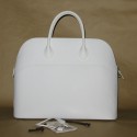 Grand sac Bolide HERMES en cuir epsom blanc 