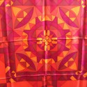 HERMES large scarf 'Psyché' in multicolored silk