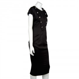 Robe CHANEL T  soie noire