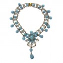 Collier MARGUERITE DE VALOIS bleu ciel