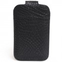 BALMAIN leather way black croco case