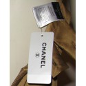 CHANEL T 38 en caramel silk dress