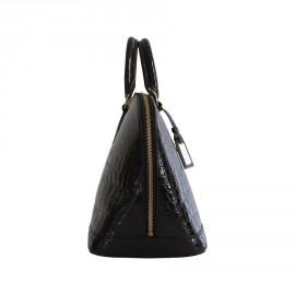 Sac "Alma" LOUIS VUITTON en cuir exotique alligator noir