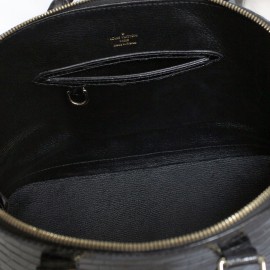 Sac "Alma" LOUIS VUITTON en cuir exotique alligator noir